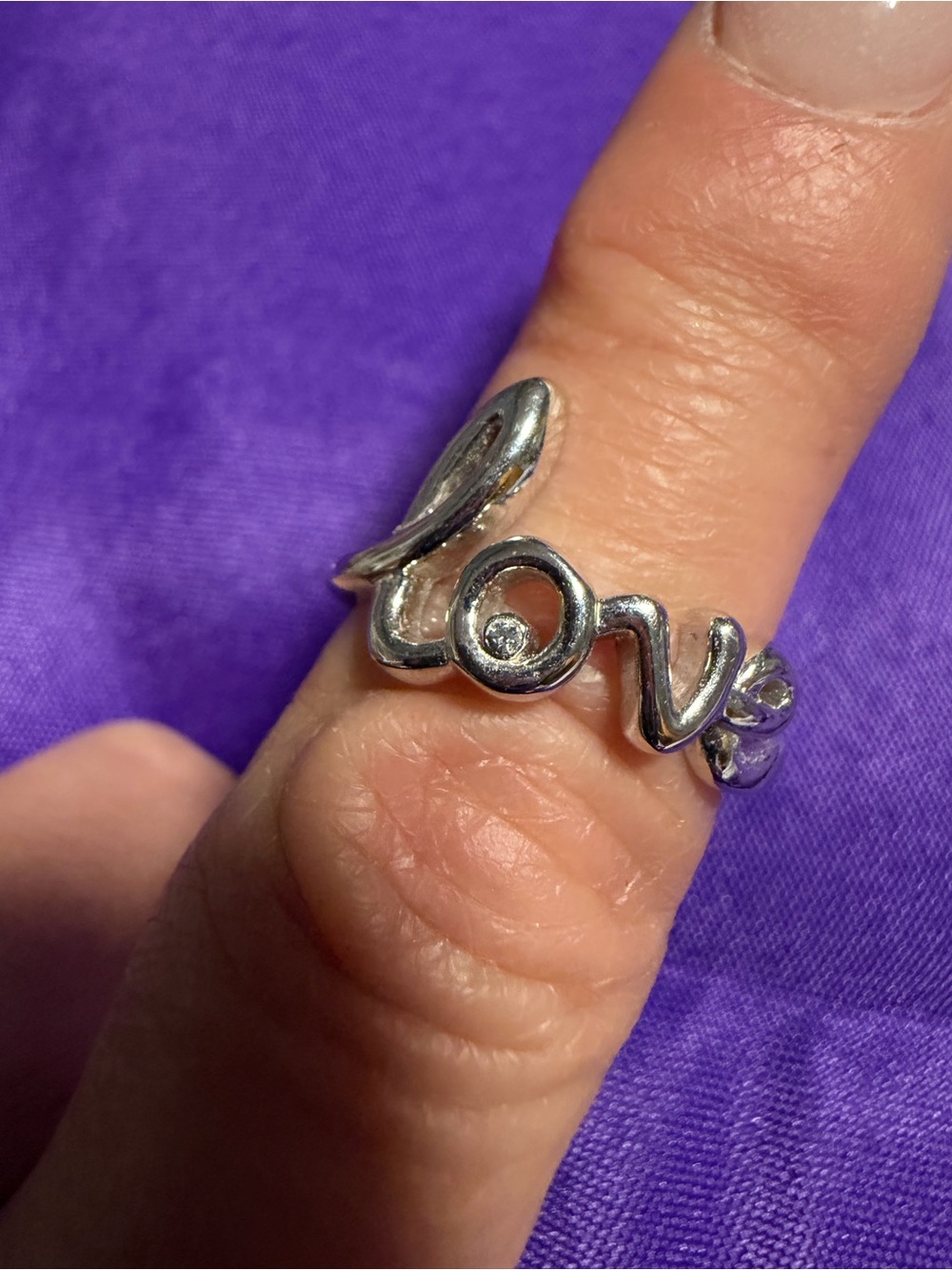 Park Lane LOVE Silver Statement Ring Size 8 New